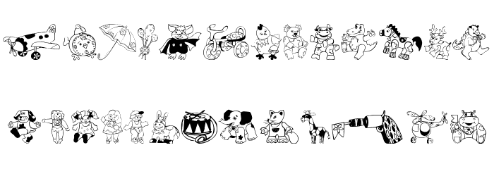 Kiddy Toys Font LOWERCASE