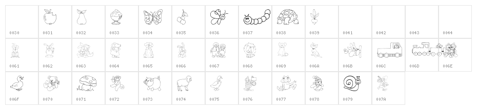KiddyDing Character Map