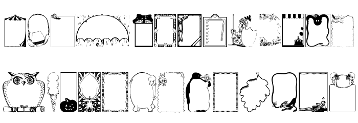 KiddyFrames Font LOWERCASE