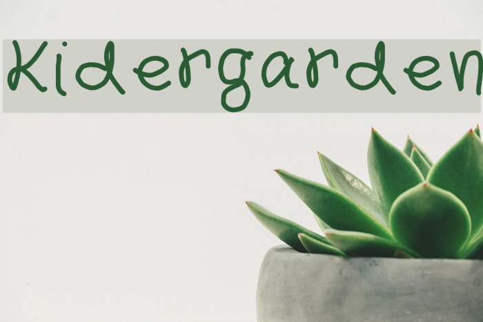 Kidergarden Font examples