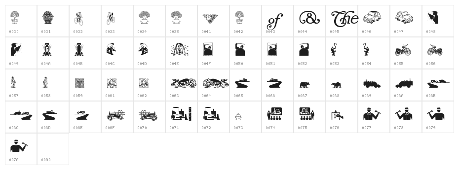 KidingsFree Character Map