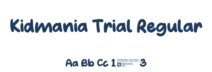 Kidmania Trial Regular Font Preview