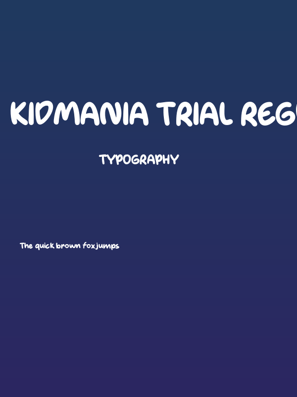 Kidmania Trial Regular Poster