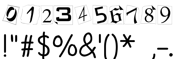 Kidnap Note Medium フォント その他の文字