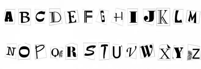 Kidnap Note Medium Schriftart Groß
