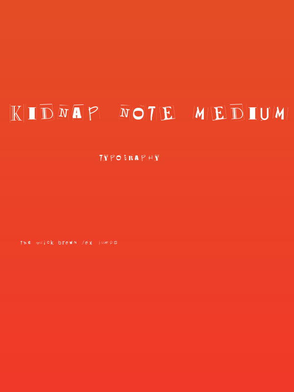 Kidnap Note Medium Poster