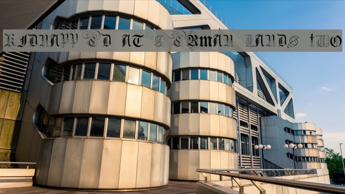 Kidnapped at German Lands Two Font examples