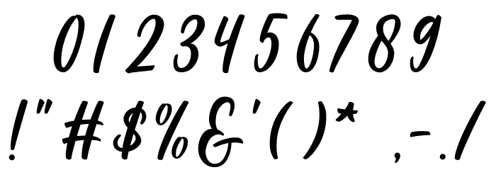 Kidness Coffee Font OTHER CHARS