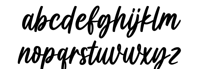 Kidness Coffee Font LOWERCASE