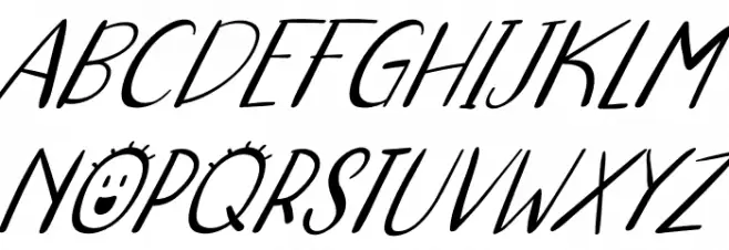 Kido Project Italic Fonte MAIÚSCULAS