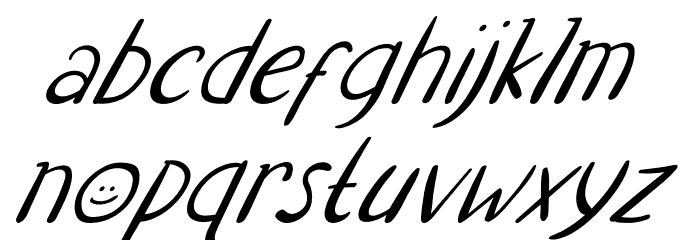 Kido Project Italic Font LOWERCASE
