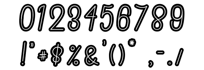 Kidosplay Outline Font OTHER CHARS