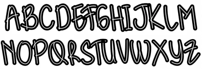 Kidosplay Outline Font Litere mari