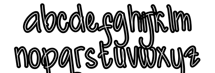 Kidosplay Outline Font LOWERCASE