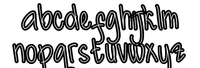 Kidosplay Outline Font LOWERCASE