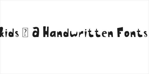 Kids - A Handwritten Fonts Logo