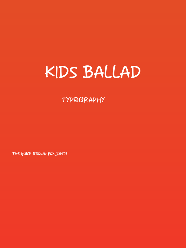 Kids Ballad Poster