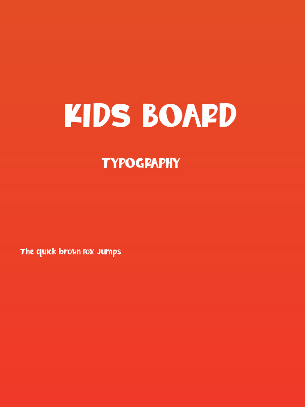 Kids Board Poster