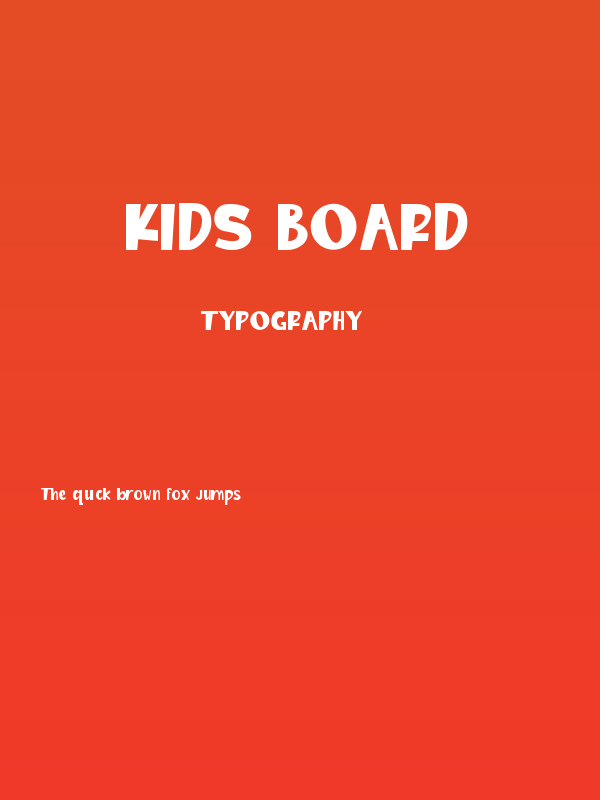 Kids Board Poster