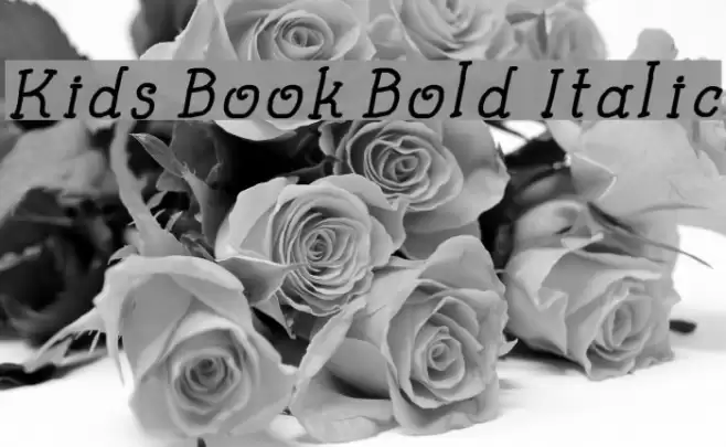 Kids Book Bold Italic Font examples
