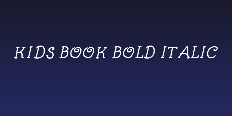 Kids Book Bold Italic Social Header