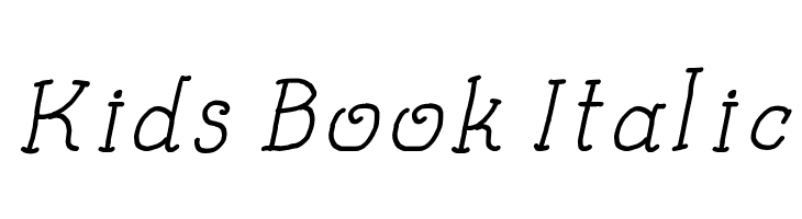 Kids Book Italic Fonte