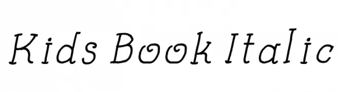 Kids Book Italic  Descarca Fonturi Gratis