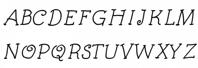 Kids Book Italic フォント 大文字