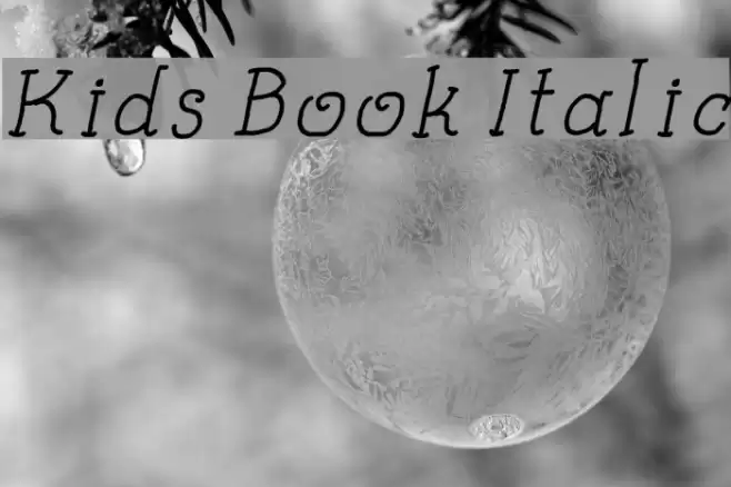 Kids Book Italic Font examples