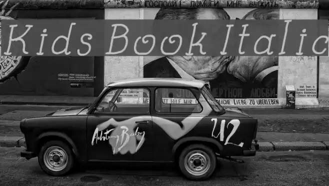 Kids Book Italic Font examples