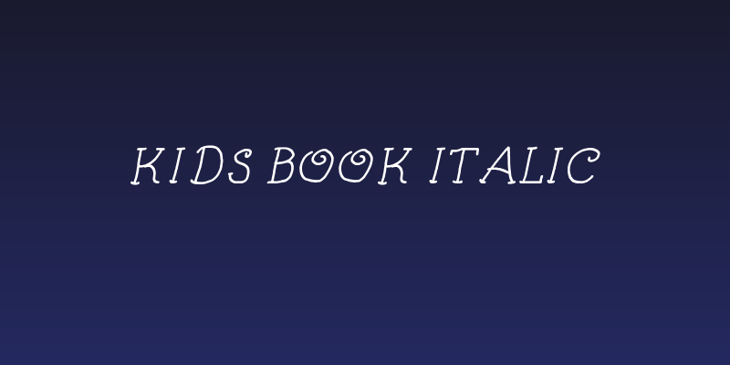 Kids Book Italic Social Header