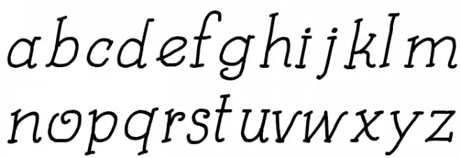 Kids Book Italic Caratteri MINUSCOLO