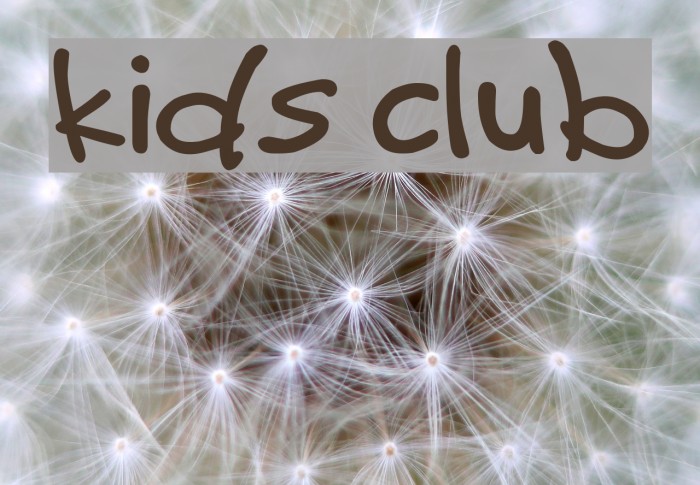 Kids Club Font examples