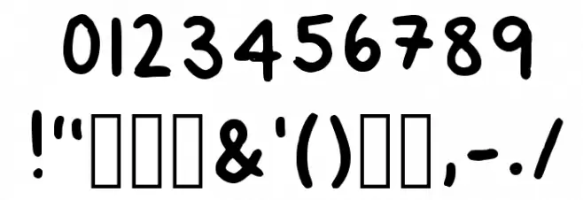 Kids Corner Regular Font OTHER CHARS
