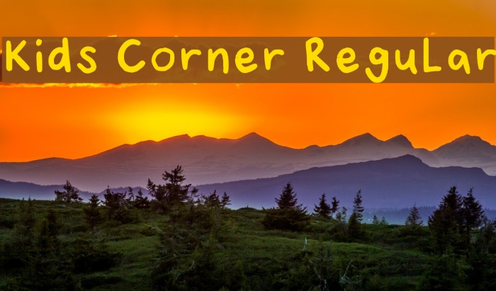 Kids Corner Regular Example 1