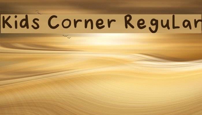 Kids Corner Regular Example 3