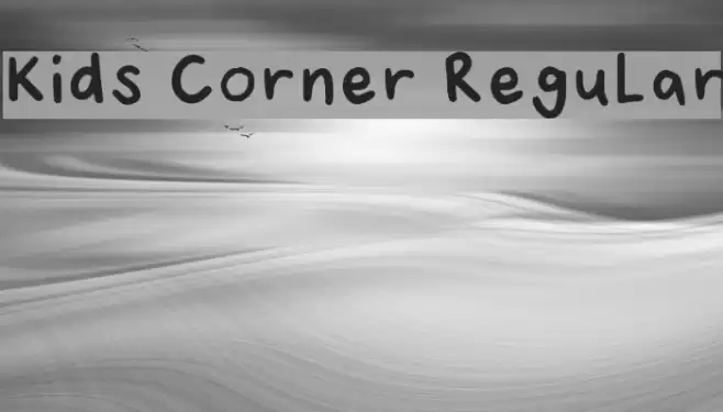 Kids Corner Regular Font examples