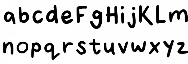 Kids Corner Regular Font LOWERCASE