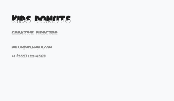 Kids Donuts Business Card