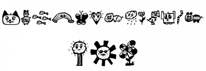 Kids Drawings Regular Fonte MAIÚSCULAS