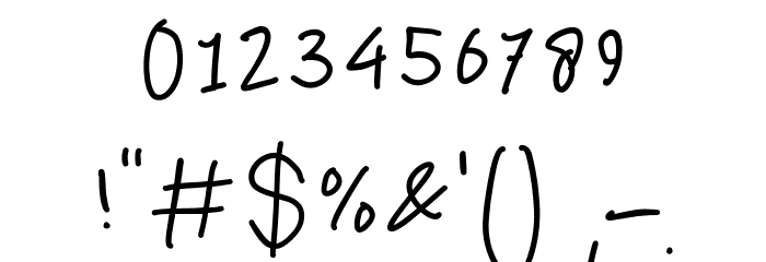 Kids Hand Font OTHER CHARS