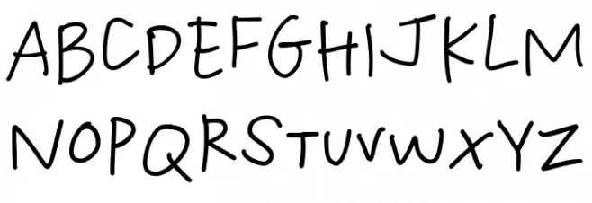 Kids Hand Font Litere mari