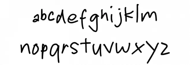 Kids Hand 字体 小写