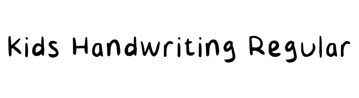 Kids Handwriting Regular  Frei Schriftart Herunterladen