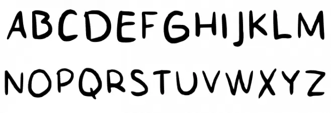 Kids Handwriting Regular Font UPPERCASE