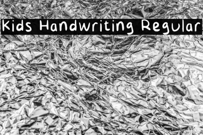 Kids Handwriting Regular Font examples