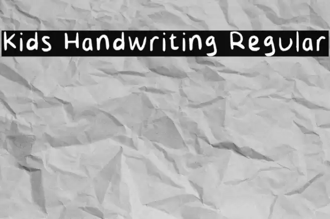 Kids Handwriting Regular Font examples