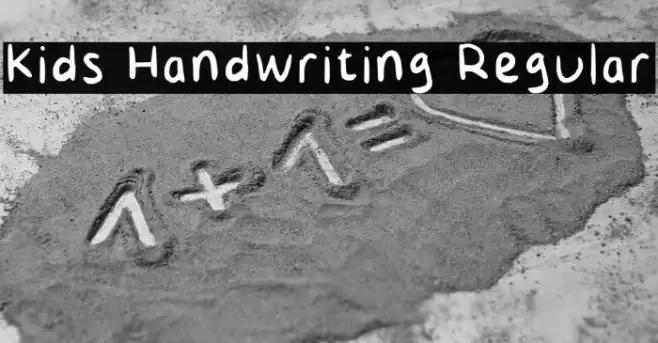 Kids Handwriting Regular Font examples
