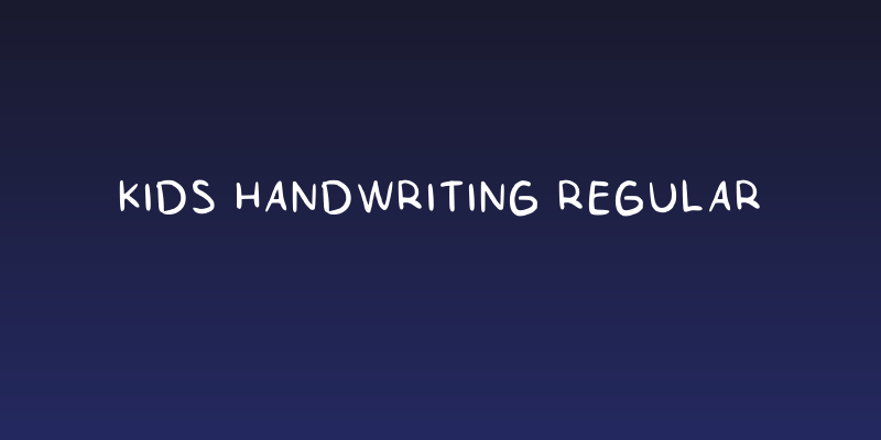 Kids Handwriting Regular Social Header