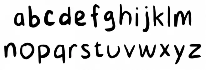 Kids Handwriting Regular Caratteri MINUSCOLO